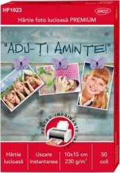 Hartie Foto DACO 10x15 cm 50 Coli/Top 230 g/m and sup2 pentru Imprimanta Ink-Jet 