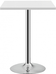 Masa de bar 2HOME patrata Alb picior fix 70cm 
