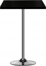 Masa de bar 2HOME Patrata Negru picior fix 105cm