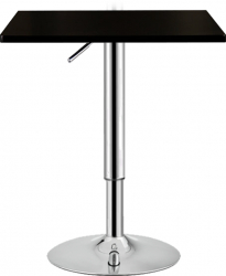 Masa de bar 2HOME Patrata Negru picior reglabil 60-80cm 