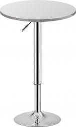 Masa de bar 2HOME rotunda Alb picior reglabil 90-110cm