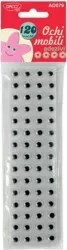 Ochi Mobili DACO 120 Buc/Set 6 mm Culoare Negru si Alb 
