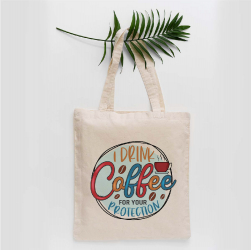 Sacosa Tote Bag Personalizata din Bumbac Canvas cu fermoar - Coffee for perfection 