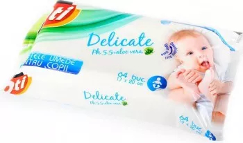 Servetele Umede Copii OTI 64 Buc/Pachet cu Extract de Aloe Vera Servetele Umede pentru Copii 