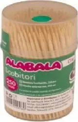 Set 6 Cutii Scobitori din Lemn 2x66 mm 250 Buc/Tub