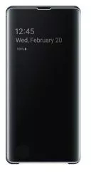 Husa protectie Clearview high quality Bibilel flip pentru Samsung Galaxy S10+/S10 Plus Negru BBL1301 