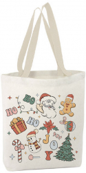 Sacosa Tote Bag Personalizata din Bumbac Canvas - Christmas Ho Ho Ho Joy 