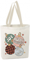 Sacosa Tote Bag Personalizata din Bumbac Canvas - Christmas Joy Merry Ho 