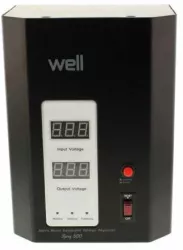 Stabilizator Automat De Tensiune Cu Servo Motor Montabil Pe Perete 500va Negru Well 