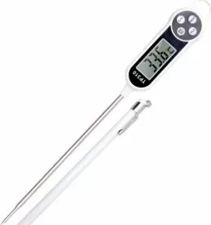 Termometru digital alimentar de insertie cu tija Pufo afisaj LCD 4 butoane si oprire automata interval masurare -50° C - +300° C 