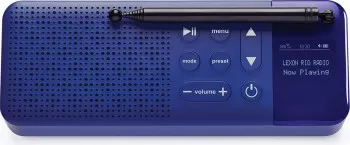 Radio 2 in 1 Lexon RIO functie boxa Bluetooth tehnologie DAB+ si FM autonomie 6 h antena telescopica reincarcare prin USB-C display LCD 