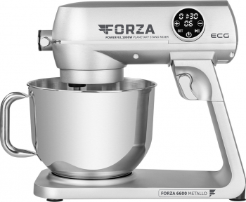 Robot de bucatarie ECG FORZA 6600 Metallo Argento 1800 W 6 5 litri LCD sistem de amestecare planetar