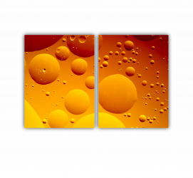Set 2 Tablouri Multicanvas Abstract Oil Bubbles 0013 120X80 cm 
