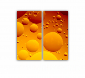 Set 2 Tablouri Multicanvas Abstract Oil Bubbles 0013 80X80 cm 