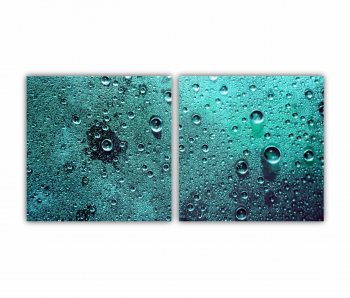 Set 2 Tablouri Multicanvas Apa albastra 0859 160X80 cm 