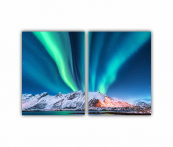 Set 2 Tablouri Multicanvas Aurora 0482 180X120 cm 