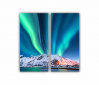 Set 2 Tablouri Multicanvas Aurora 0482 80X80 cm 