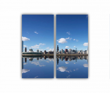 Set 2 Tablouri Multicanvas Chicago City 0465 80X80 cm 