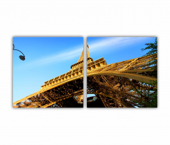 Set 2 Tablouri Multicanvas Eiffel Tower 0480 160X80 cm 