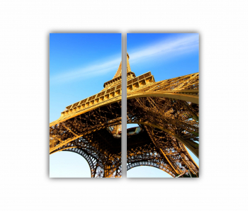 Set 2 Tablouri Multicanvas Eiffel Tower 0480 80X80 cm 