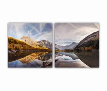 Set 2 Tablouri Multicanvas Flamingo roz 0400 160X80 cm 