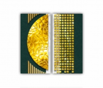 Set 2 Tablouri Multicanvas Geometric colorat - Arta moderna - Abstracta 0741 80X80 cm 