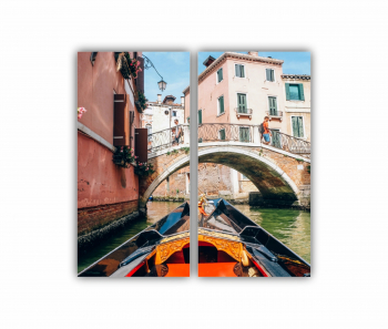 Set 2 Tablouri Multicanvas Gondola Venetia Italia 0062 80X80 cm 