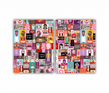 Set 2 Tablouri Multicanvas ilustratie vector 14 0218 120X80 cm 