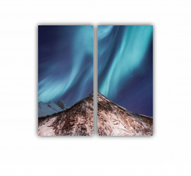 Set 2 Tablouri Multicanvas Lumina nordica in Islanda 0059 80X80 cm 