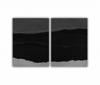 Set 2 Tablouri Multicanvas Negru Art 0532 180X120 cm 