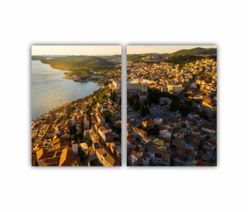 Set 2 Tablouri Multicanvas Old city Sibenik 0434 120X80 cm