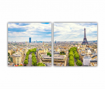 Set 2 Tablouri Multicanvas Paris 0479 160X80 cm 