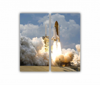 Set 2 Tablouri Multicanvas Rocket-launch 0472 80X80 cm 