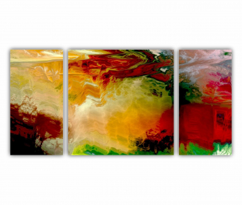 Set 3 Tablouri Multicanvas abstract colorful illustration 1 - ROBERTO SORIN 0032 120X60 cm 