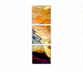Set 3 Tablouri Multicanvas abstract colorful illustration 3 - ROBERTO SORIN 0034 40X120 cm 