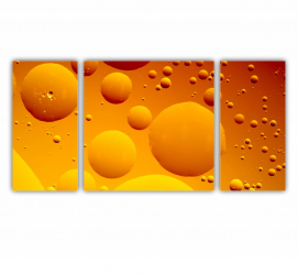 Set 3 Tablouri Multicanvas Abstract Oil Bubbles 0013 120X60 cm 