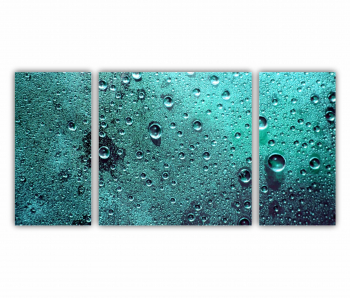 Set 3 Tablouri Multicanvas Apa albastra 0859 120X60 cm 