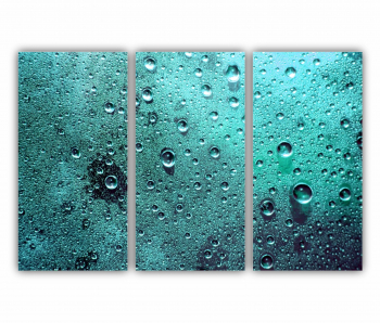 Set 3 Tablouri Multicanvas Apa albastra 0859 180X120 cm 