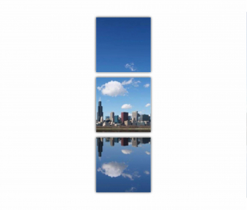 Set 3 Tablouri Multicanvas Chicago City 0465 60X180 cm