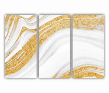 Set 3 Tablouri Multicanvas Fundal auriu 0538 180X120 cm 