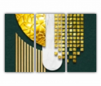 Set 3 Tablouri Multicanvas Geometric colorat - Arta moderna - Abstracta 0741 180X120 cm 