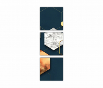 Set 3 Tablouri Multicanvas Geometric colorat - Arta moderna si digitala 2 0765 40X120 cm 