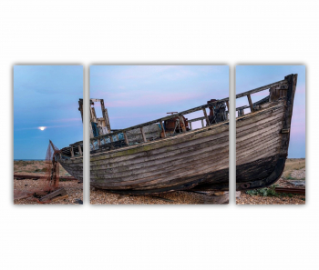 Set 3 Tablouri Multicanvas Old Boat Wreck 0014 120X60 cm