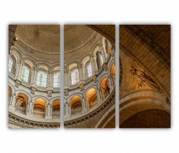 Set 3 Tablouri Multicanvas Sacre-Coeur Paris 0481 180X120 cm 