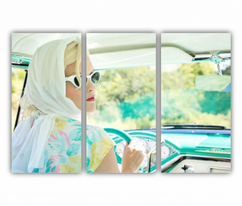 Set 3 Tablouri Multicanvas Vintage 1950s 0494 180X120 cm 