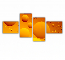 Set 4 Tablouri Multicanvas Abstract Oil Bubbles 0013 140X70 cm