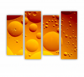 Set 4 Tablouri Multicanvas Abstract Oil Bubbles 0013 160X120 cm 