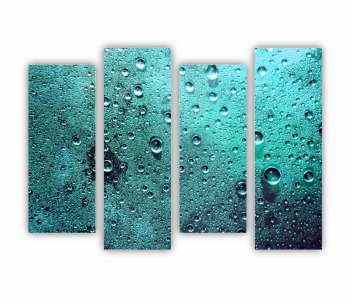 Set 4 Tablouri Multicanvas Apa albastra 0859 160X120 cm 