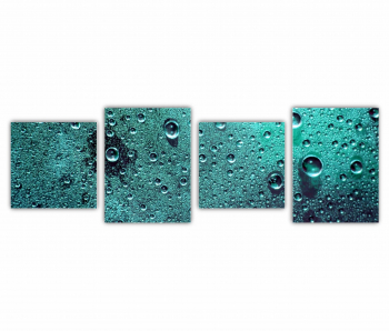 Set 4 Tablouri Multicanvas Apa albastra 0859 240X80 cm 