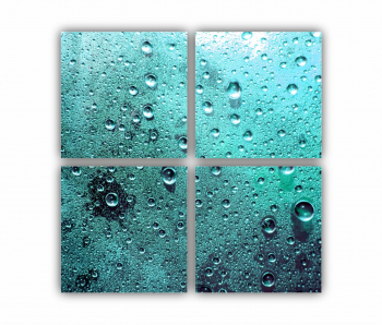Set 4 Tablouri Multicanvas Apa albastra 0859 80X80 cm 